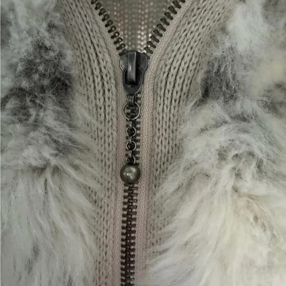Jessica Simpson Faux Fur Sweater Hooded Vest - Small (S) - Picture 2 of 5